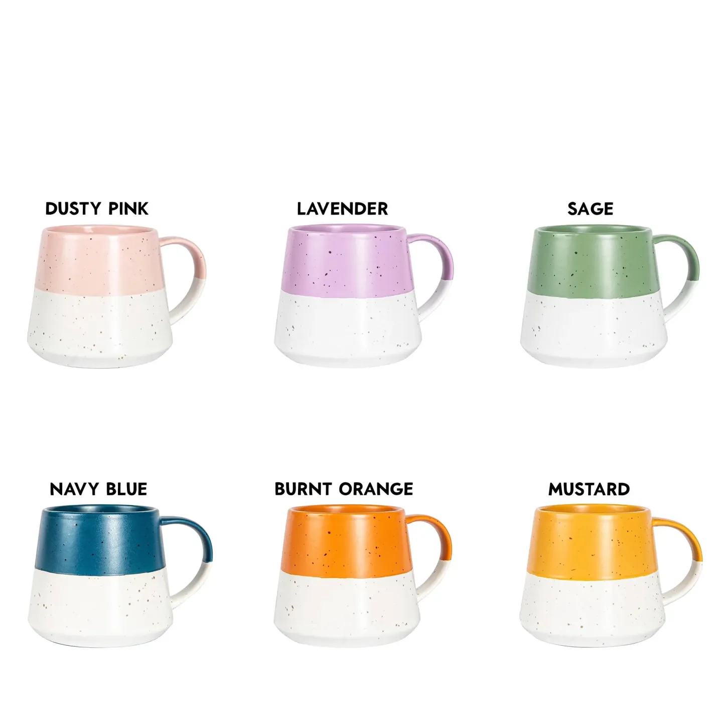 Personalized Heart Name Two Tone Speckled Mug Custom Name Heart Dip Glaze Coffee Cup Gift for Her -  NameNecklaceUK
