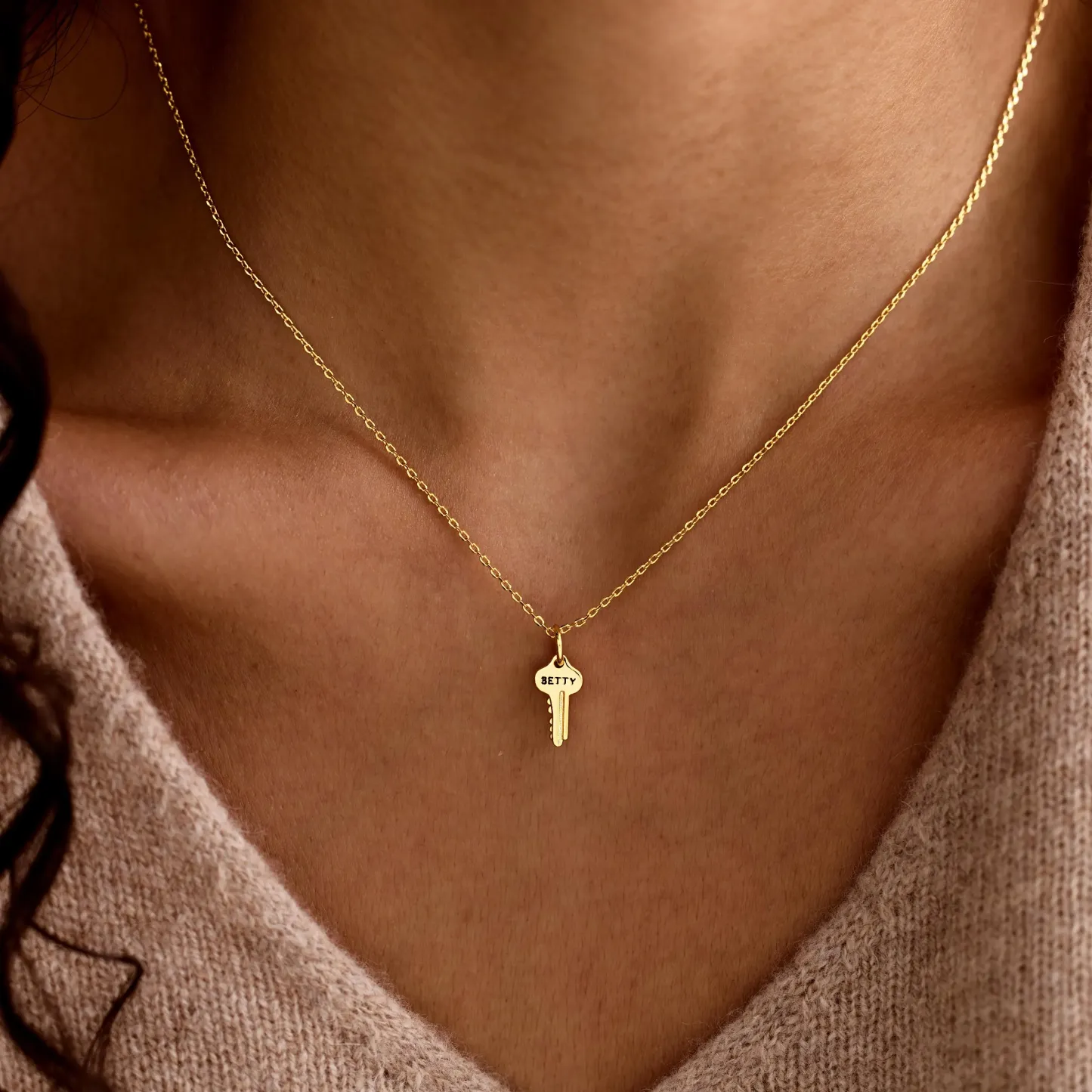 Personalized Name Key Pendant Name Necklace Custom Name Key Pendant Name Necklace Anniversary Gift for Her -  NameNecklaceUK