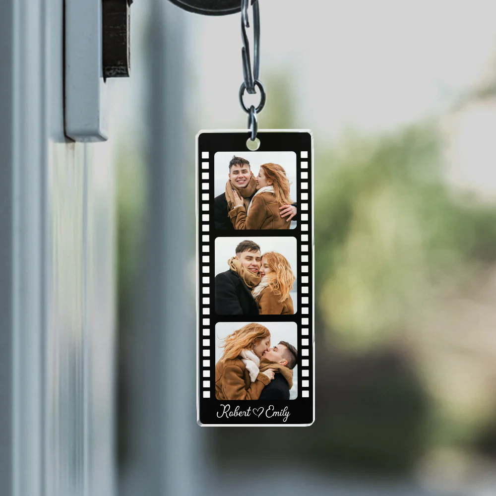 Custom Retro Film Roll KeychainPersonalized Film Strip Photo Keychain Couple Photo Film Keychain Valentines Day Gift -  NameNecklaceUK