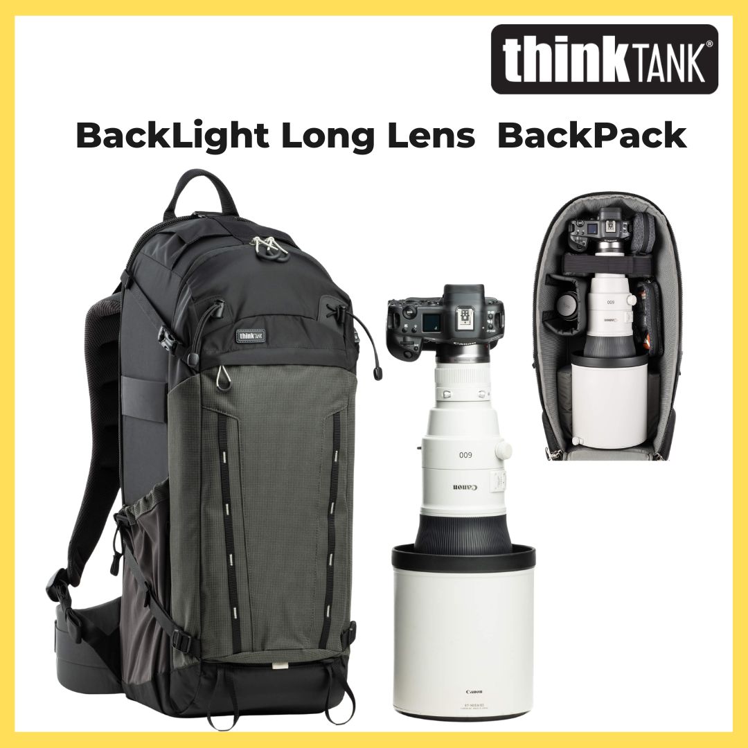 Think Tank Photo BackLight Long Lens Backpack for 600mm f/4 lens attached gripped body , for Birding Photographers