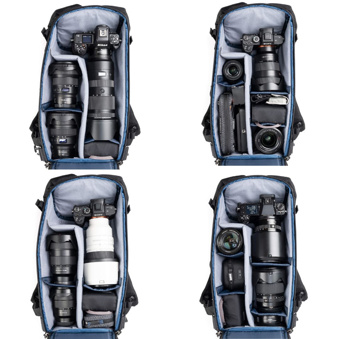 Think Tank Photo DarkLight 14L BackPack Holds standard-sized camera body and 1–3 standard zoom Lens,8" Tablet