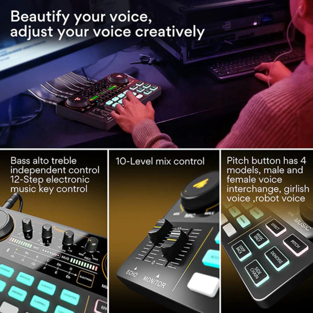 MAONO LITE AU-AM200 PROFESSIONAL PORTABLE ALL-INONE PODCAST SOUND CARD