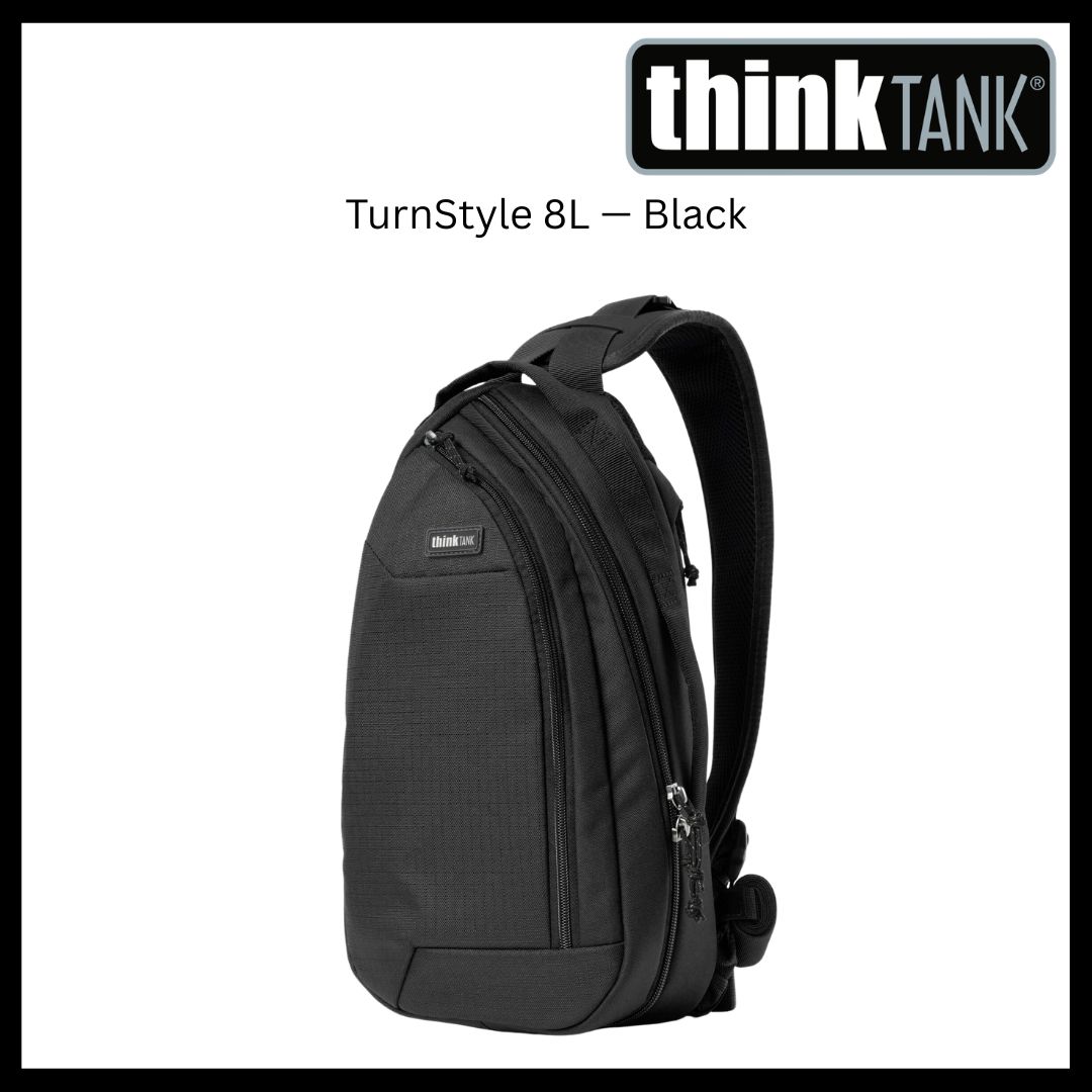 Think Tank Photo Turnstyle 8L Fits 1 body (ungripped) and 2 to 3 lenses; 1 to 2 zooms