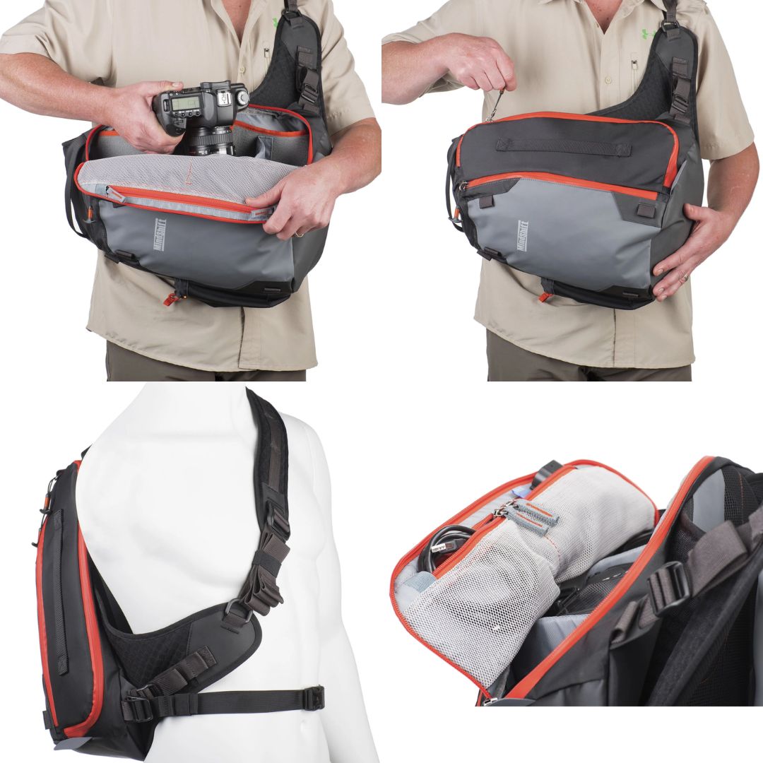MindShift Gear PhotoCross 13 Sling Bag Camera Sling Bag-Carbon Grey
