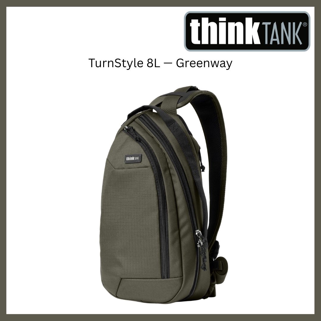Think Tank Photo Turnstyle 8L Fits 1 body (ungripped) and 2 to 3 lenses; 1 to 2 zooms