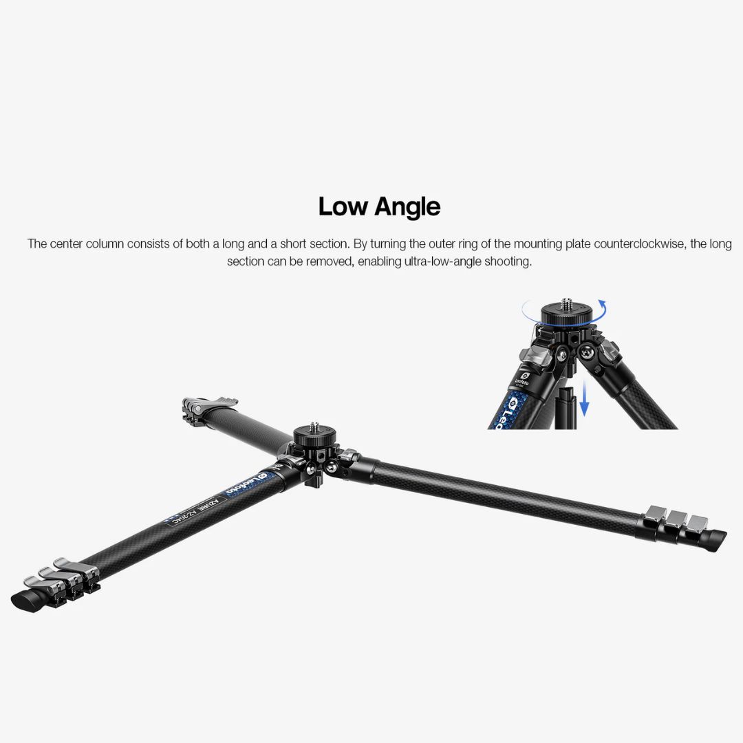 Leofoto AZ-204C + LH-25R AZURE SERIES Ultra-Compact Carbon Fibre Tripod