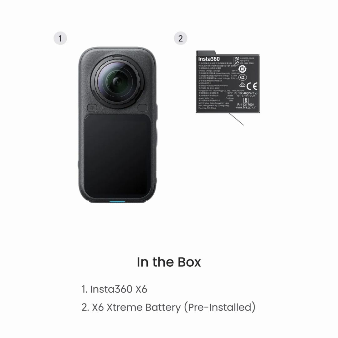 Insta360 X6 Action Camera - Standard Combo/ Essential Combo / Motorcycle Bundle