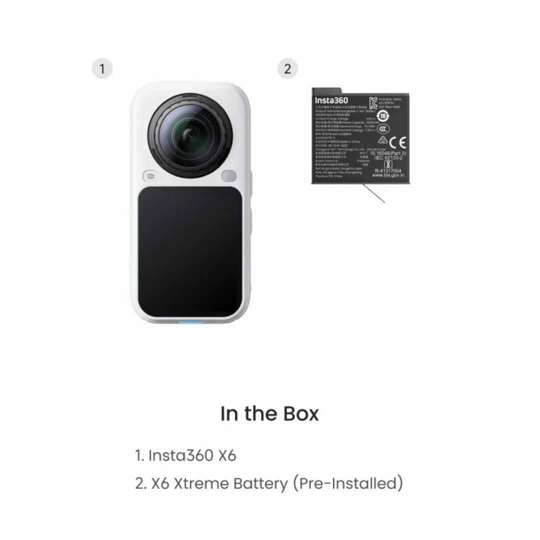 Insta360 X6 Action Camera - Standard Combo/ Essential Combo / Motorcycle Bundle