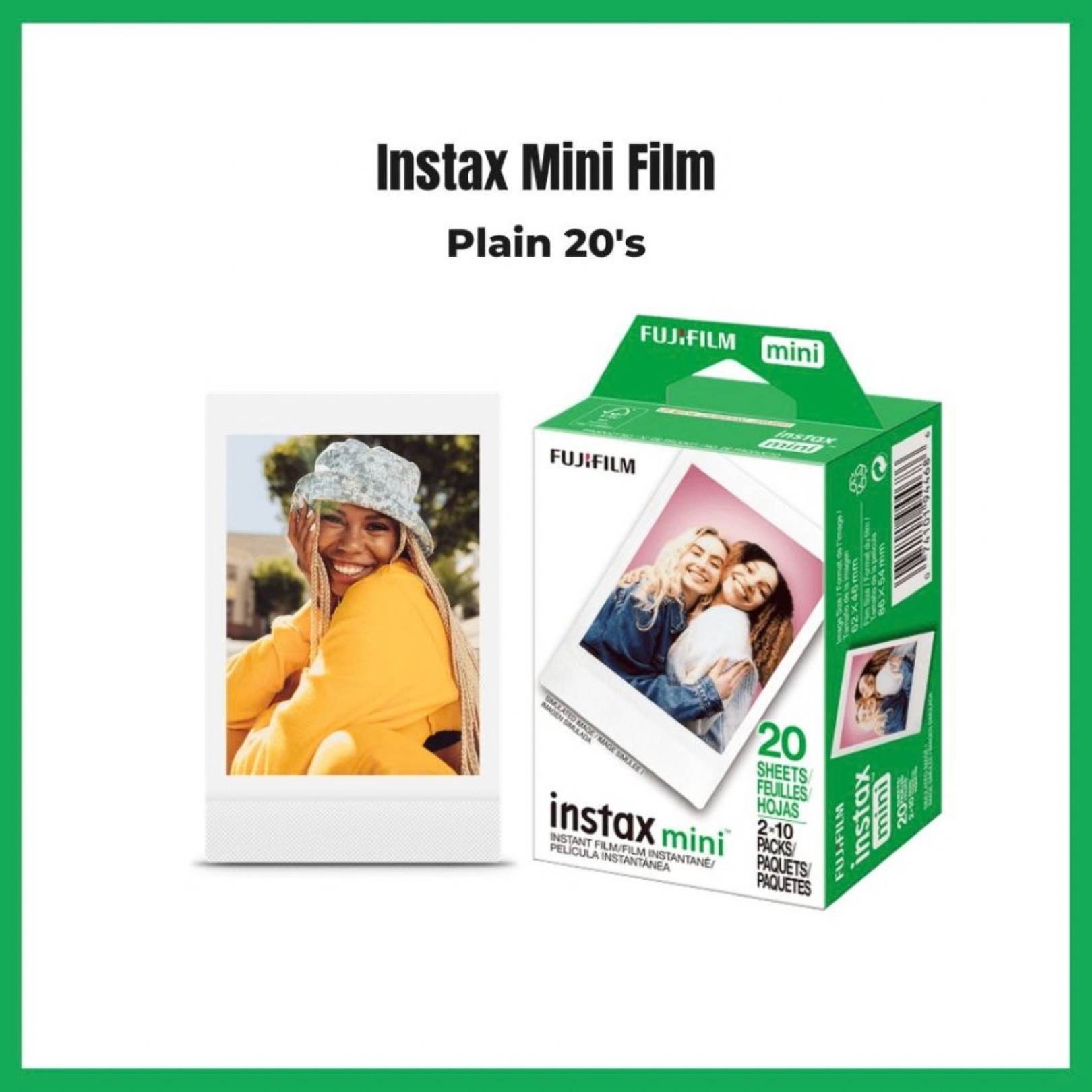Fujifilm Instax Mini  Film Plain (10's / 20's) / Pattern Film (10's) Color Film
