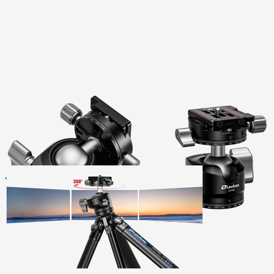 Leofoto AZ-235C+LH-30R Azure Series Ultra-Compact Carbon Fibre Tripod