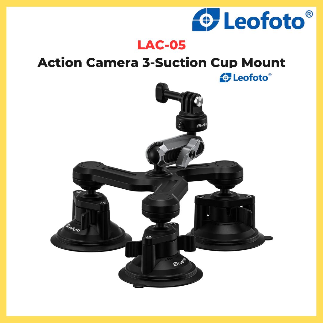 Leofoto LAC-05 Action Camera 3-Suction Cup Mount