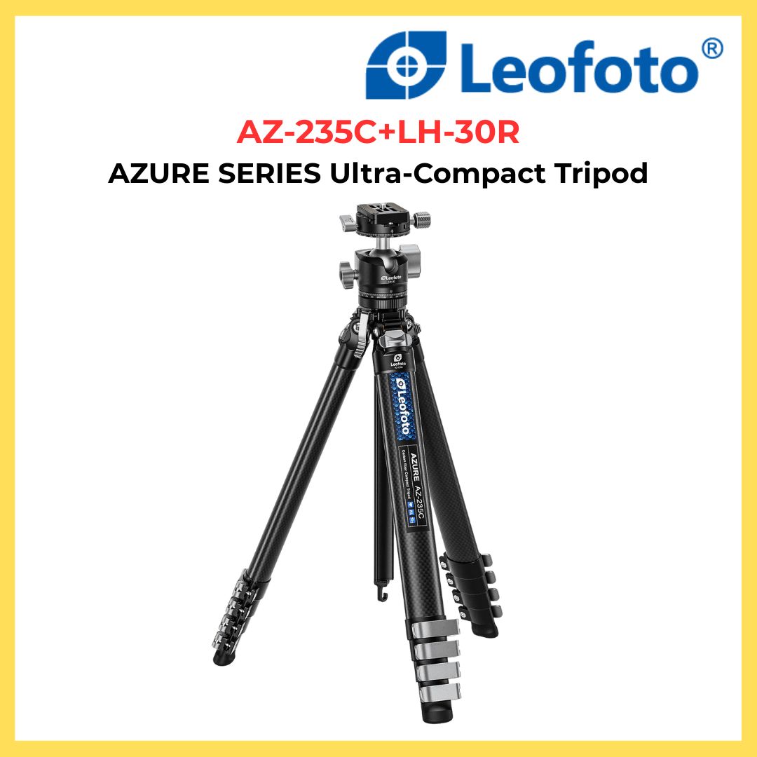 Leofoto AZ-235C+LH-30R Azure Series Ultra-Compact Carbon Fibre Tripod