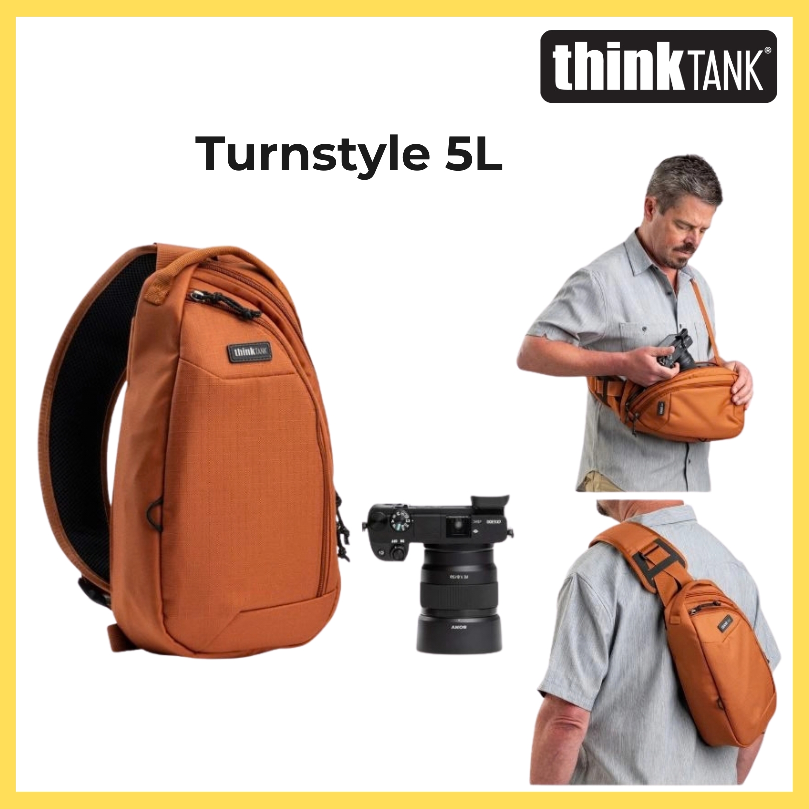 Think Tank Photo Turnstyle 5L Sling Bag Fits 1 body (ungripped) and 2 to 3 lenses