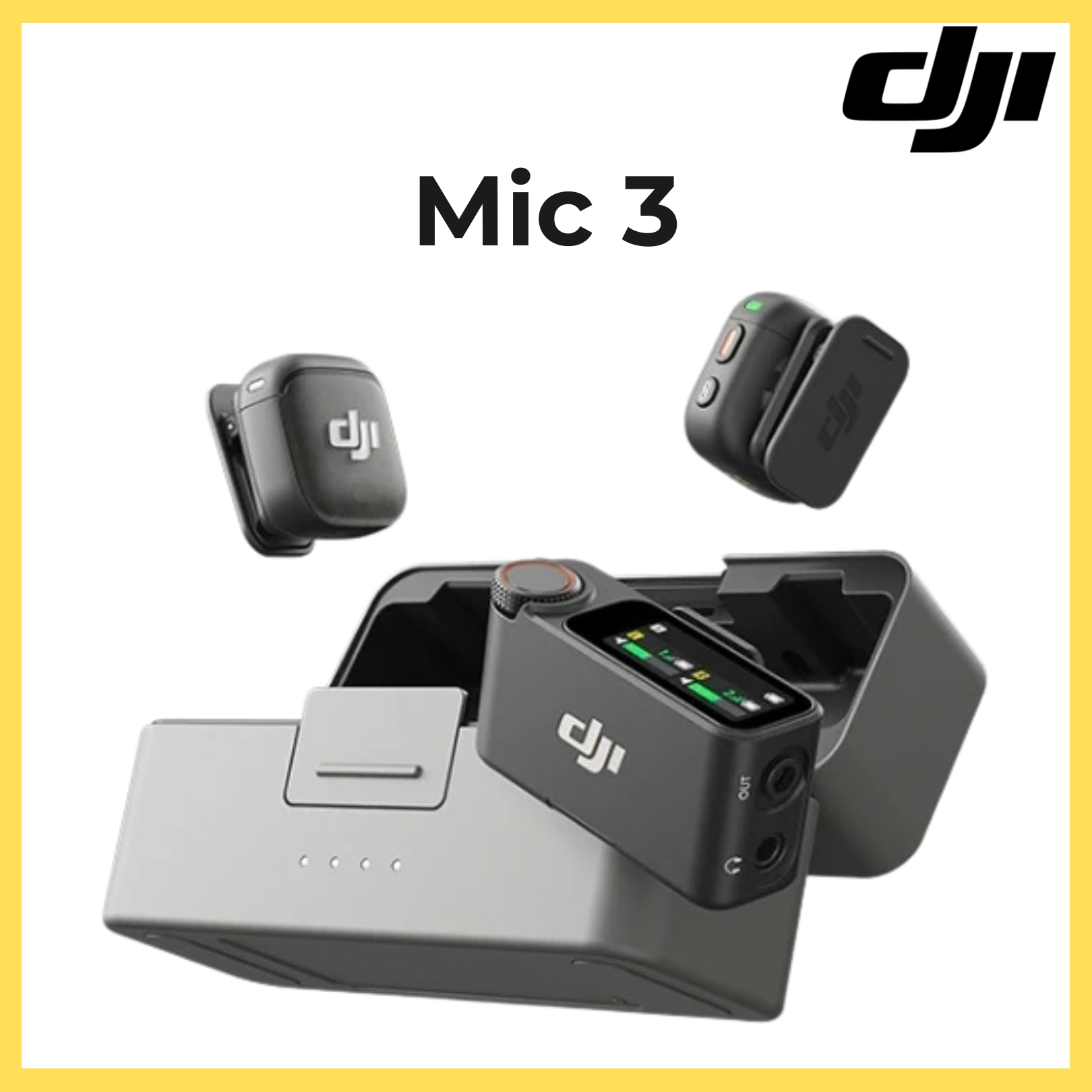 DJI MIC 3 2-Person Compact Wireless Microphone System/Recorder for Camera & Smartphone