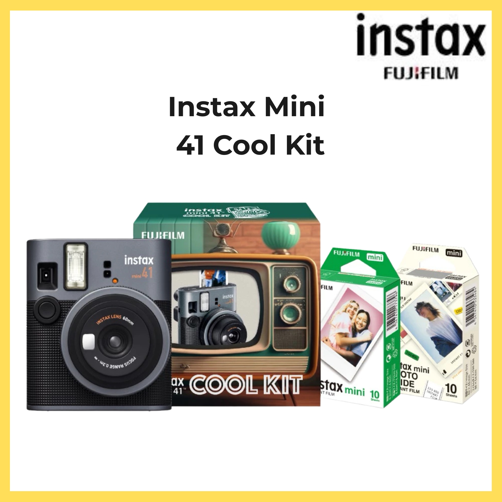 Fujifilm Instax mini 41 Cool Kit Instant Camera