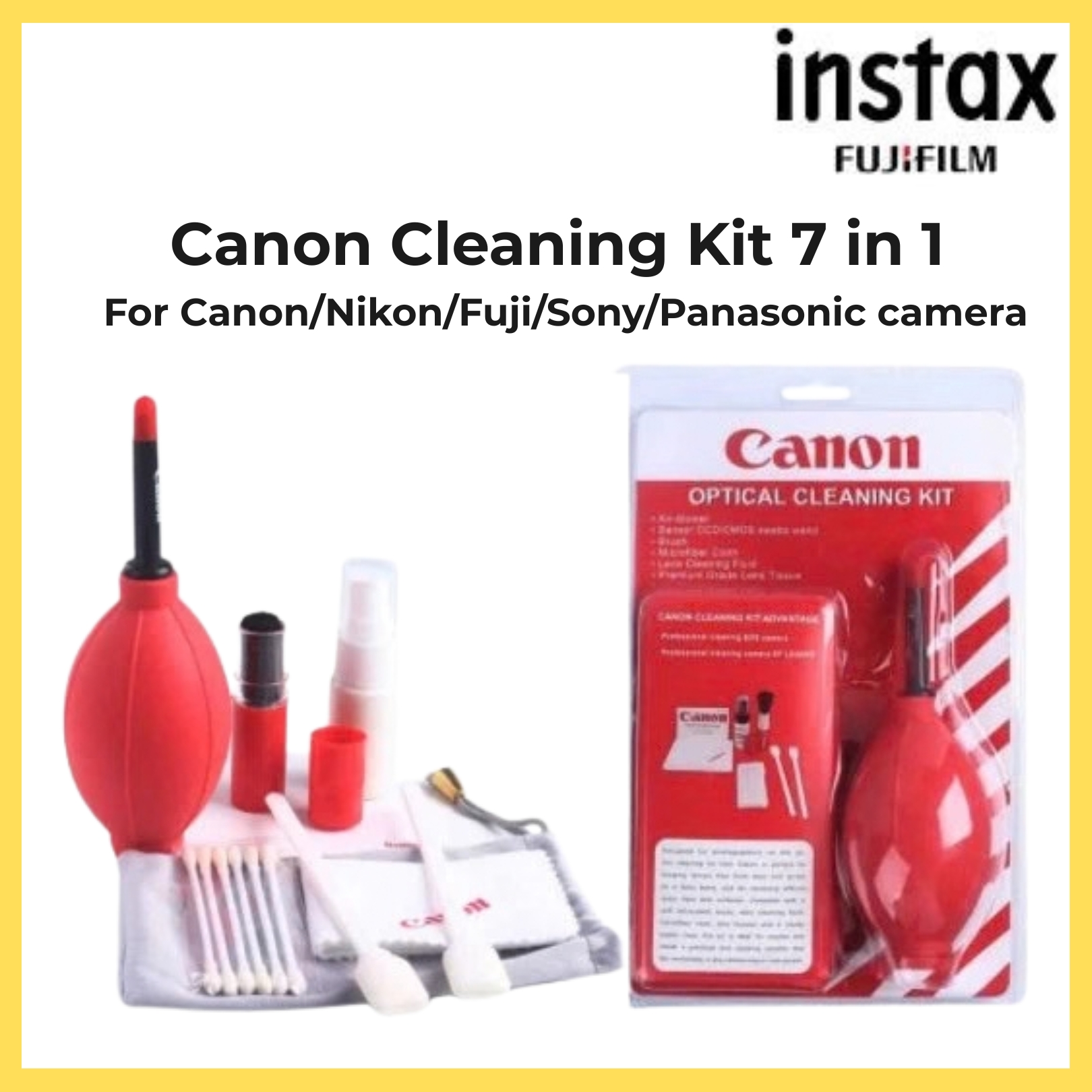 Canon Cleaning Kit 7 in 1 for Canon Nikon Fuji Sony Panasonic Camera