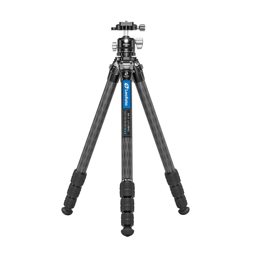 Leofoto LY-284C+LH-30 Y Shaped Center Column 4-Section Carbon Fiber Tripod Kit
