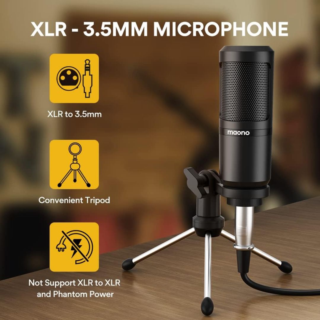 MAONO LITE AU-AM200S1 ALL-IN ONE SOUND CARD WITH MICROPHONE STARTER BUNDLE SET