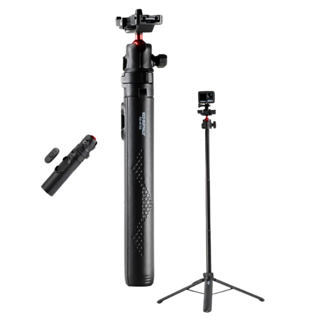 RED BUFFALO RB-MT60 High Extendable Tripod With Bluetooth Shutter Remote
