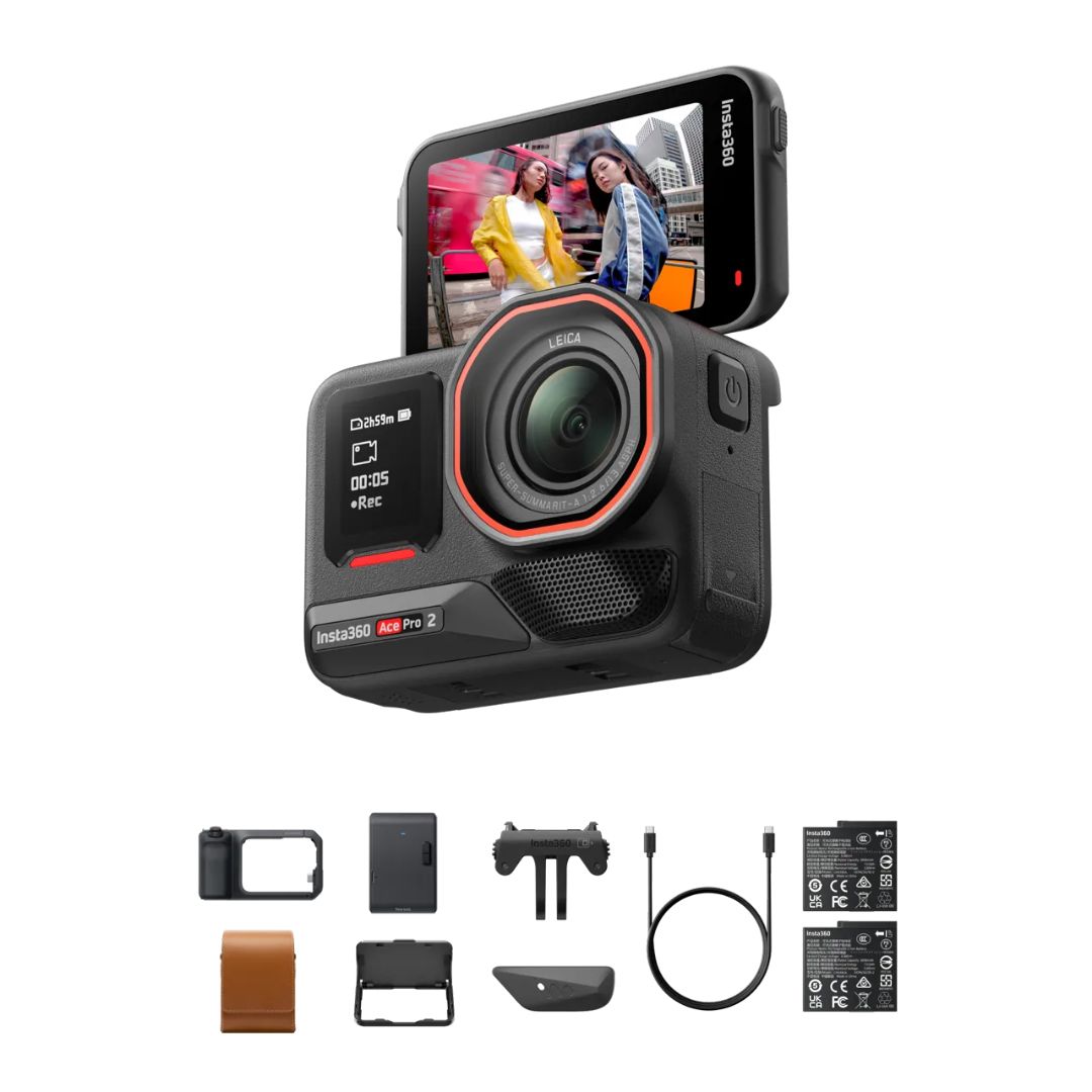 Insta360 Ace Pro 2 Flash Print Bundle (Dual Battery) + Insta360 Photo Paper Cartridge