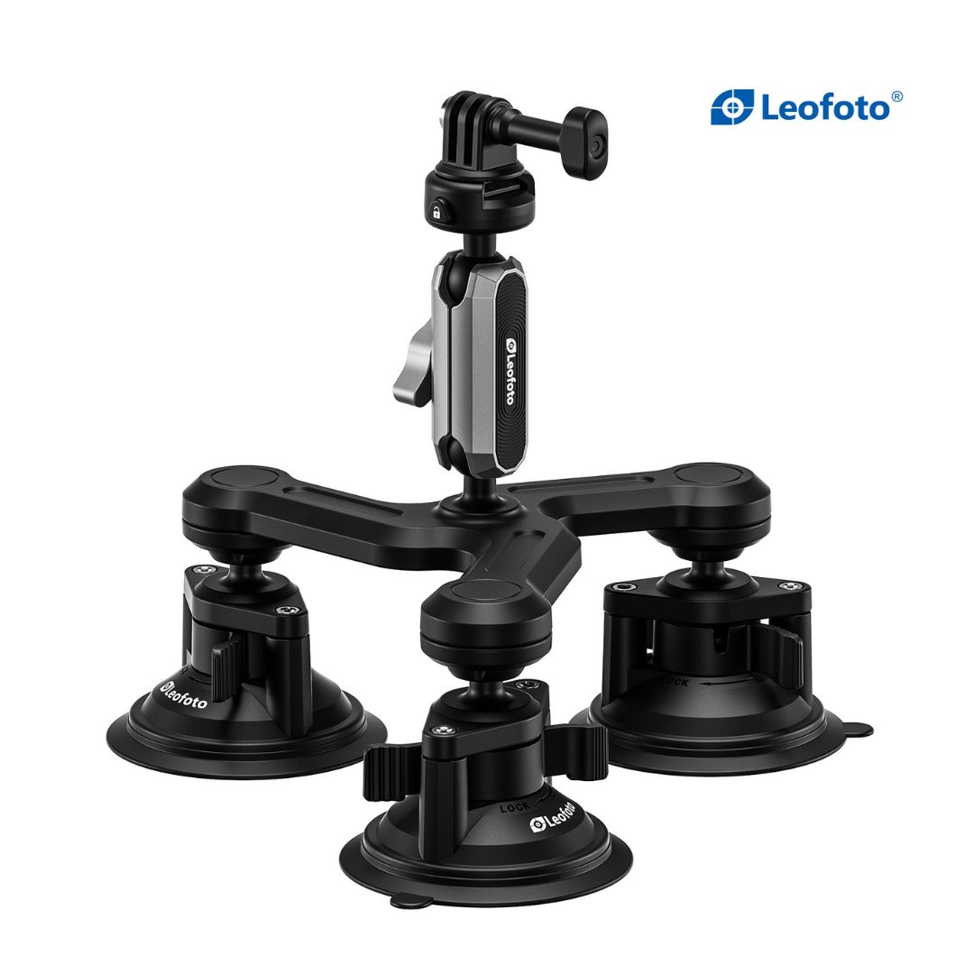 Leofoto LAC-05 Action Camera 3-Suction Cup Mount