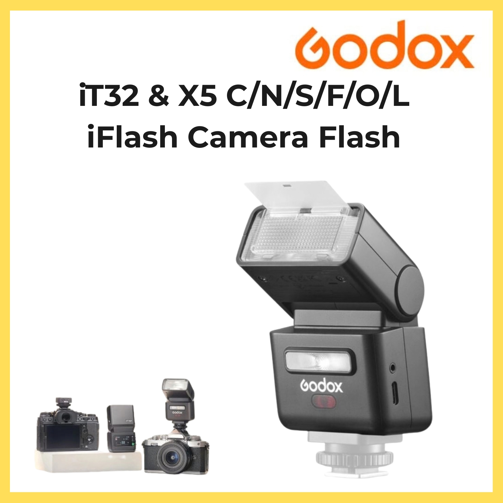 Godox iT32 TTL Mini Flash & Godox X5 TTL Wireless Flash Trigger for Sony/Canon/Nikon