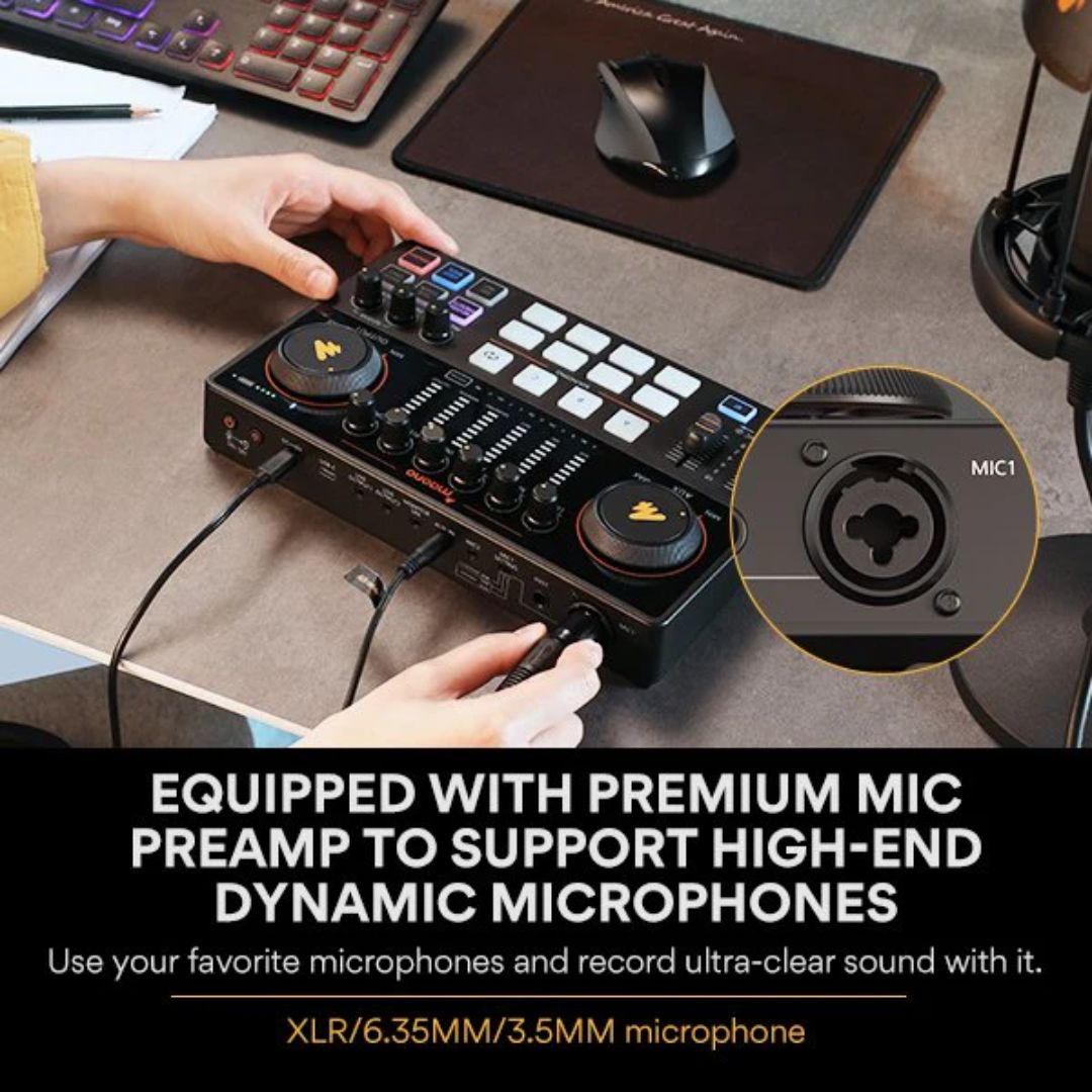 MAONO AU-AME2A ALL-IN-ONE SOUND CARD WITH MICROPHONE STARTER BUNDLE SET