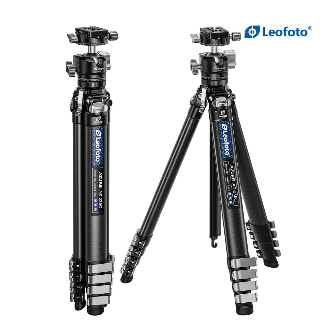 Leofoto Azure AZ-235C + LH-30R 5 Section Ultra Compact Carbon Fibre Tripod 2025 New Product!