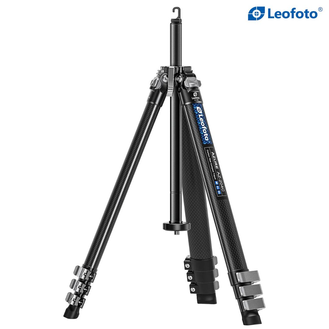 Leofoto AZ-204C + LH-25R 4 Section Ultra Compact Carbon Fibre Tripod