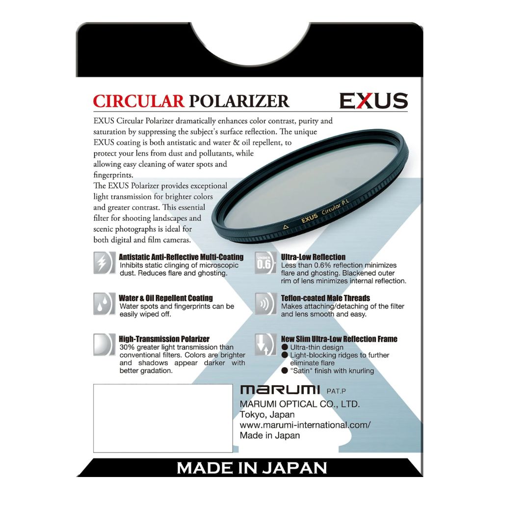 Marumi EXUS Circular PL Polarizer Filter