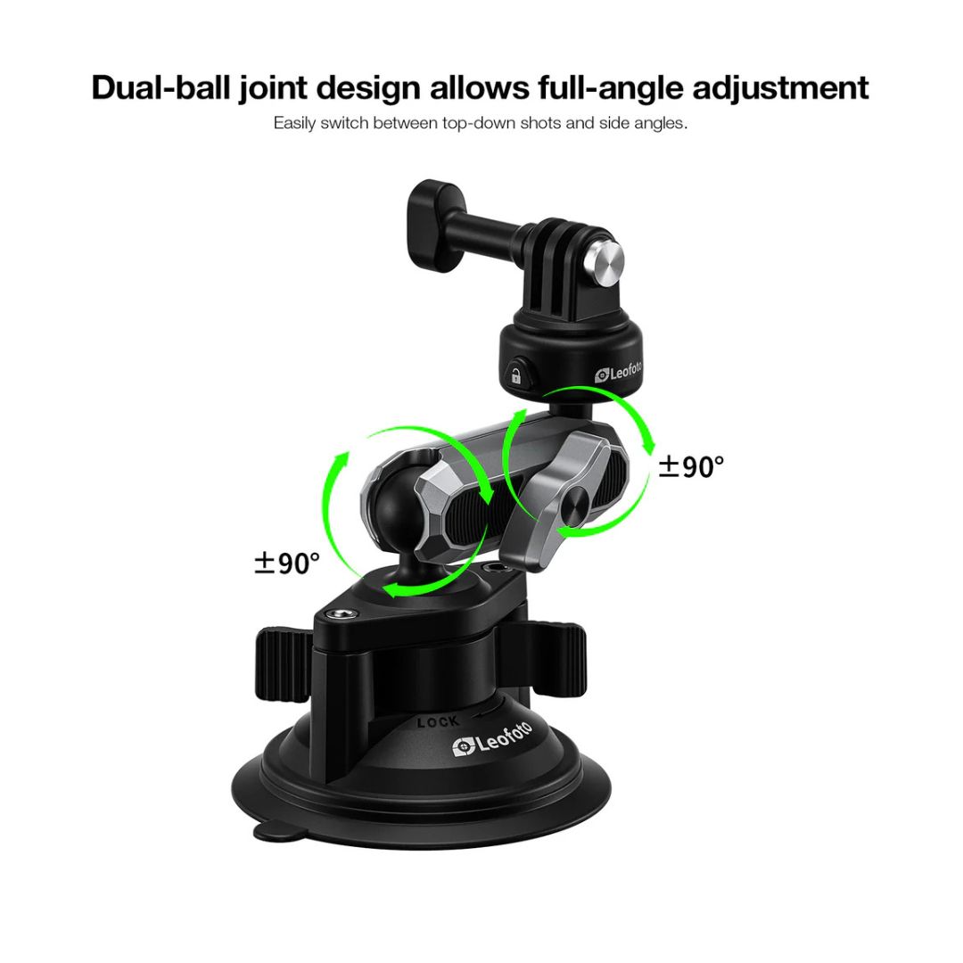 Leofoto LAC-04 Action Camera Suction Cup Mount