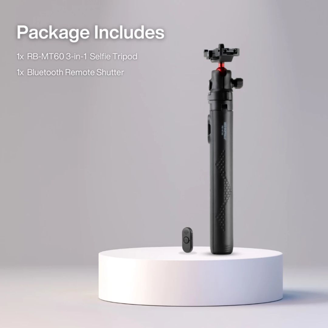 RED BUFFALO RB-MT60 High Extendable Tripod With Bluetooth Shutter Remote