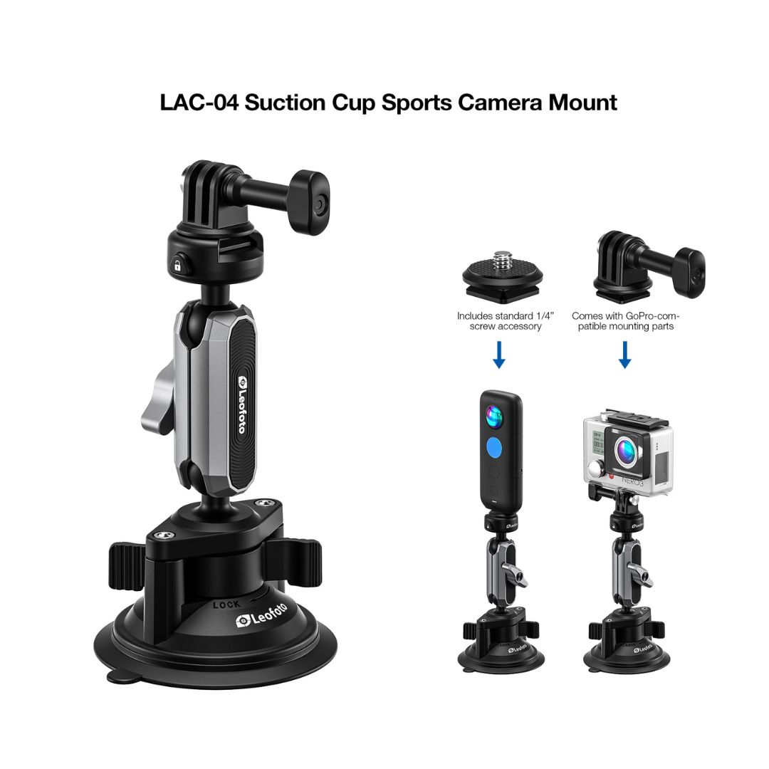 Leofoto LAC-04  Action Camera Suction Cup Mount