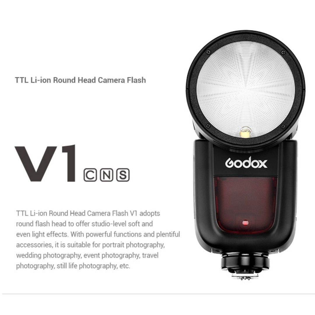 GODOX V1 Round Headed Flash V1/V1 PRO (SONY, CANON, NIKON)