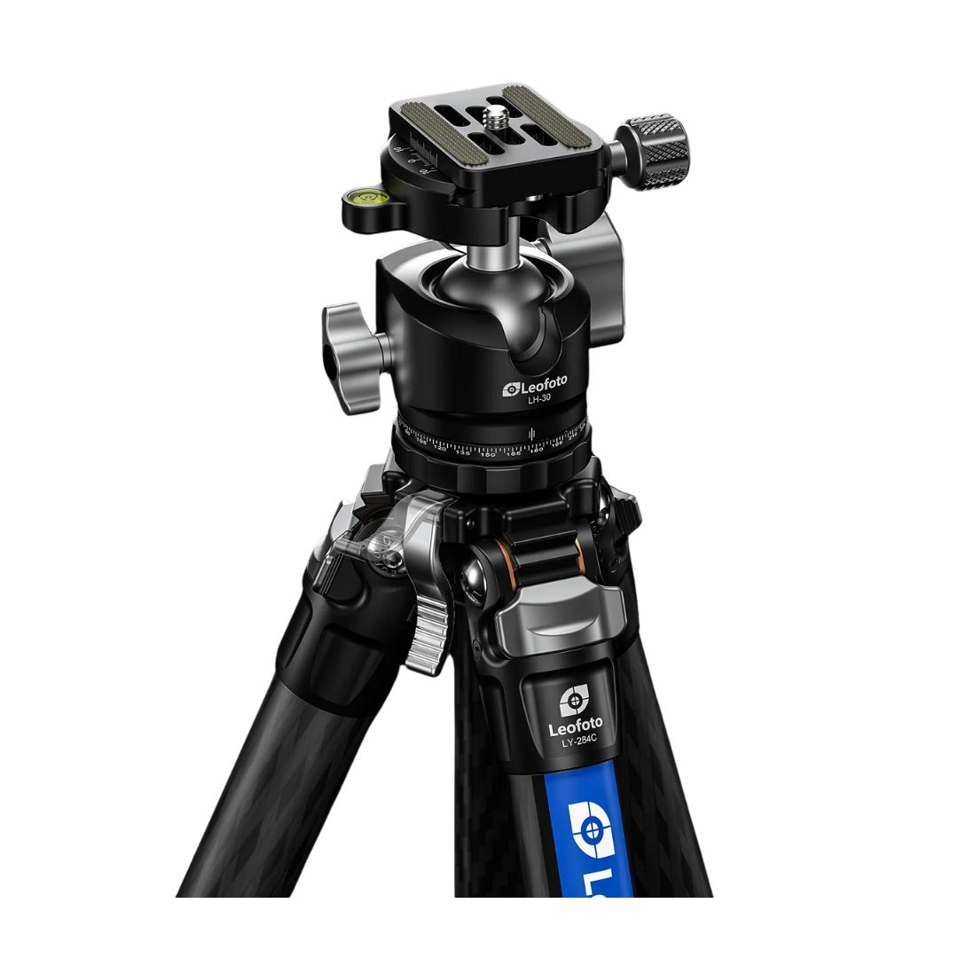 Leofoto LY-284C+LH-30 Y Shaped Center Column 4-Section Carbon Fiber Tripod Kit