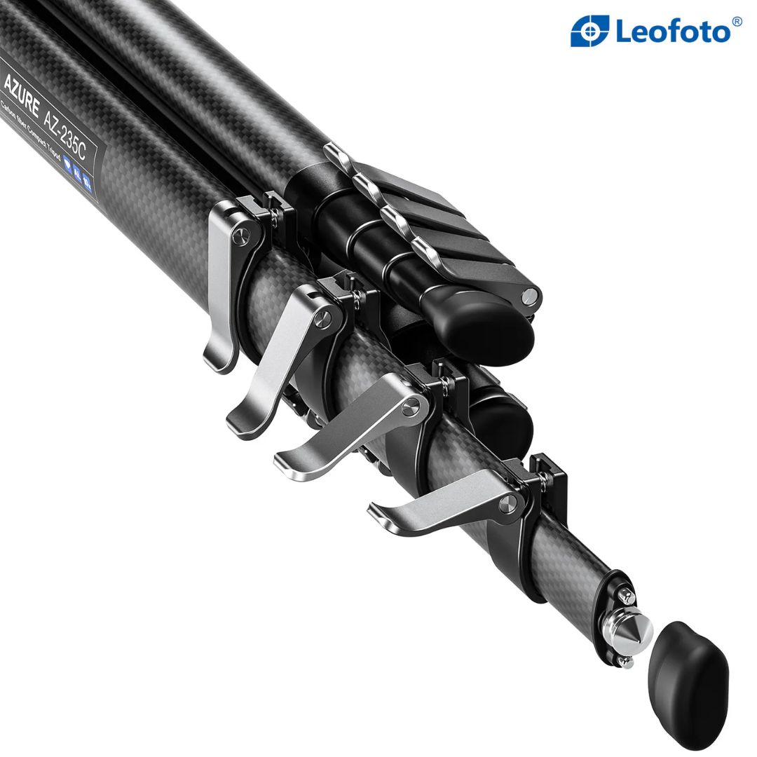 Leofoto Azure AZ-235C + LH-30R 5 Section Ultra Compact Carbon Fibre Tripod 2025 New Product!
