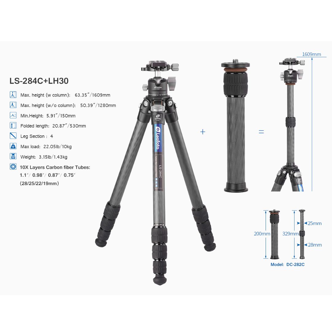 Leofoto LS-284C + LH-30 Tripod Set