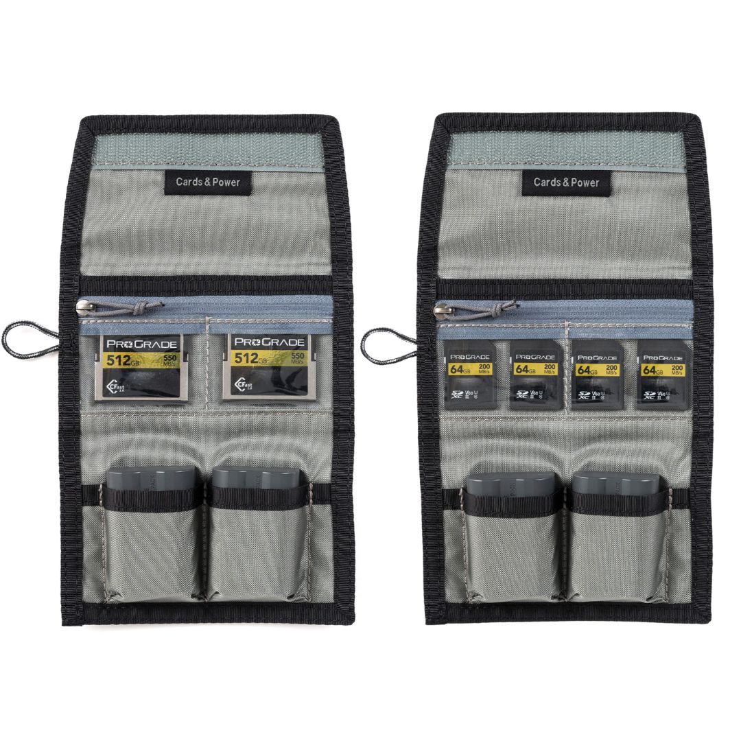 Think Tank Photo Cards and Power fits 2 CFast, CFexpress Type B or 4 SD, CFexpress Type A Memory Card Plus 2 Batteries