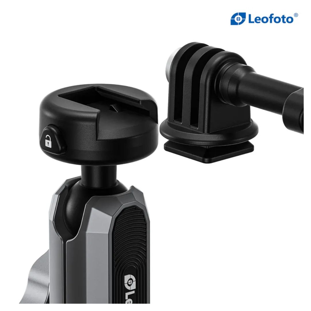 Leofoto LAC-02 Action Camera Bike Mount for DJI Action 6, Action 5 , Insta360 X5, Ace Pro2