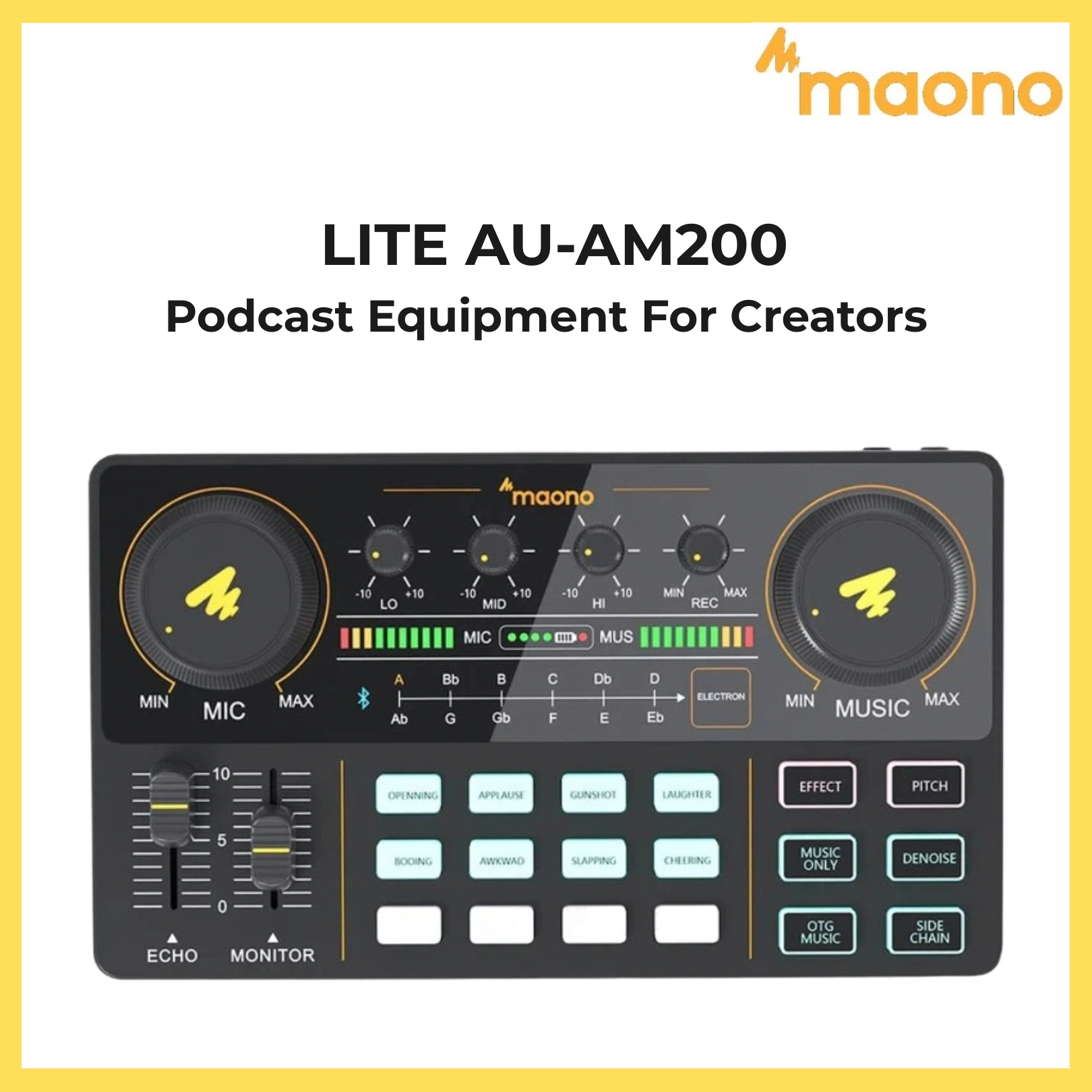 MAONO LITE AU-AM200 PROFESSIONAL PORTABLE ALL-INONE PODCAST SOUND CARD