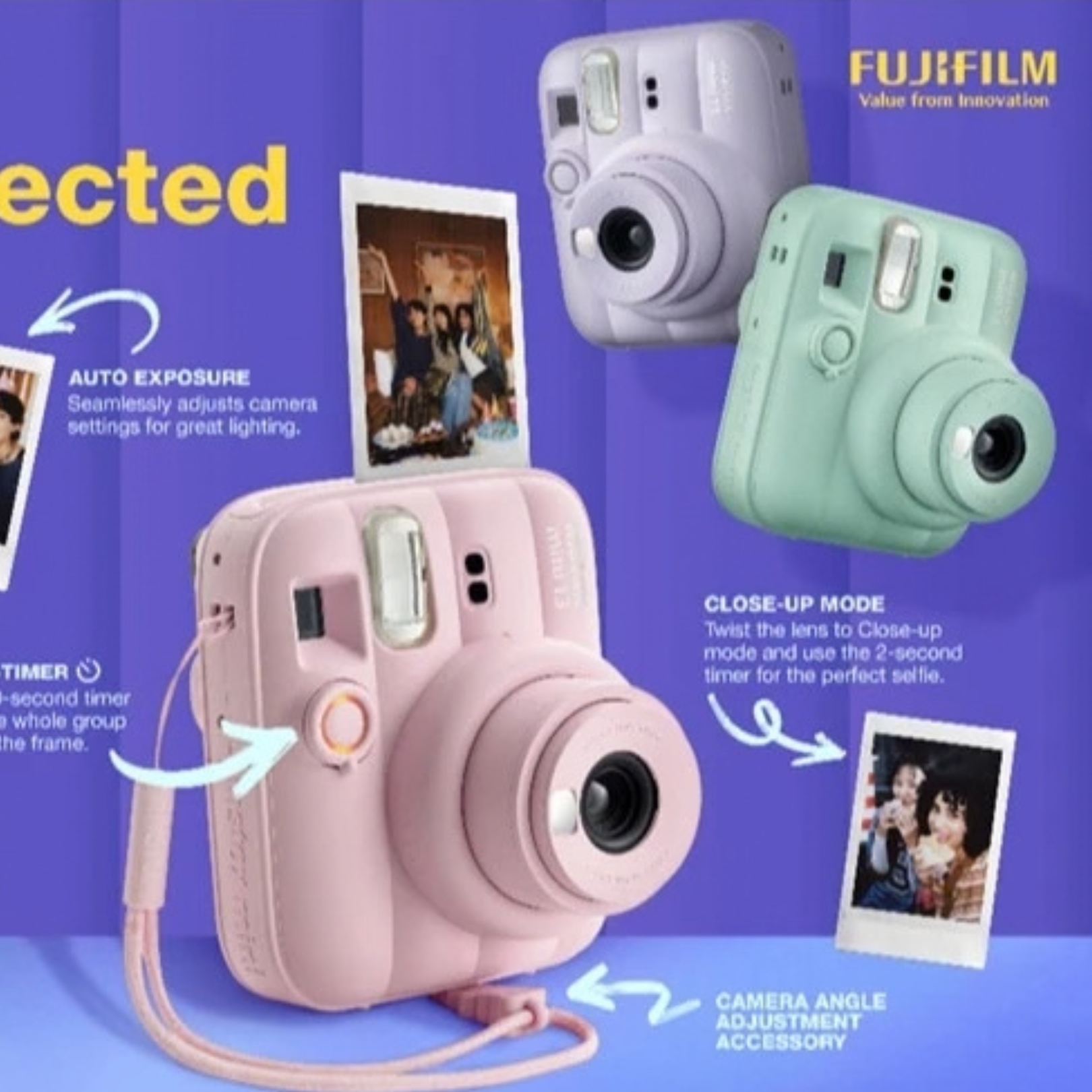 Fujifilm Instax Mini 13 Instant Camera Creator Kit - 10sheets Plain Film + 10sheets Design Film