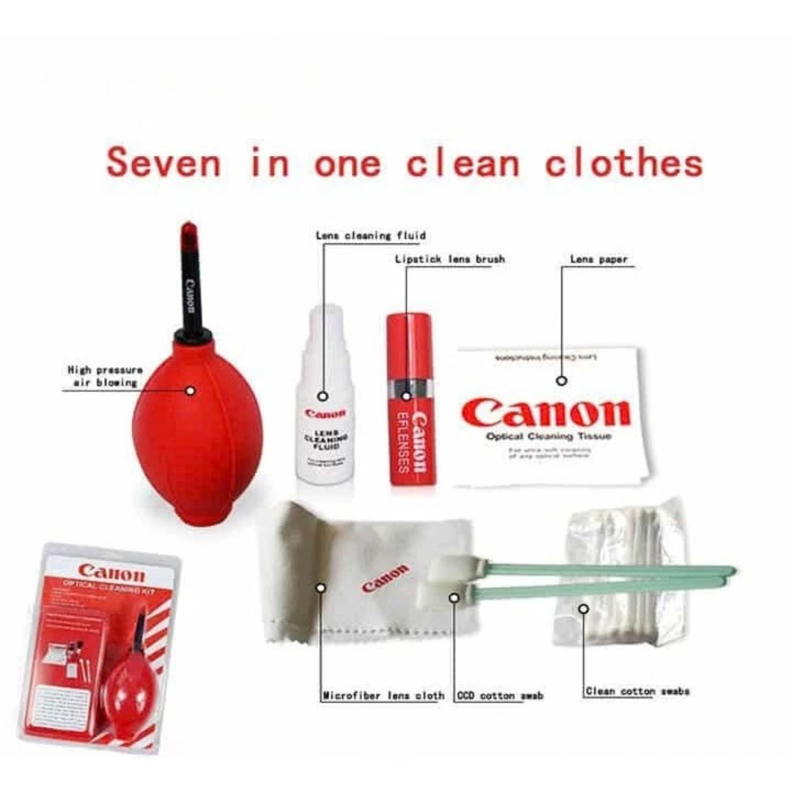 Canon Cleaning Kit 7 in 1 for Canon Nikon Fuji Sony Panasonic Camera