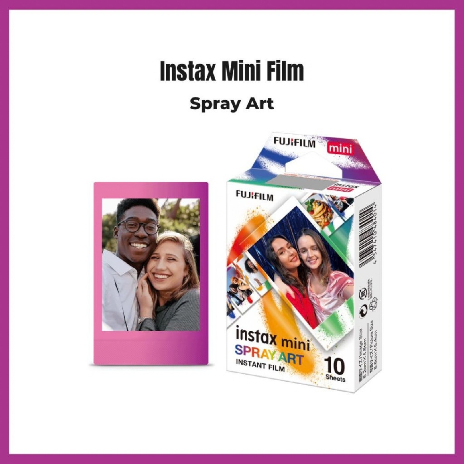 Fujifilm Instax Mini  Film Plain (10's / 20's) / Pattern Film (10's) Color Film