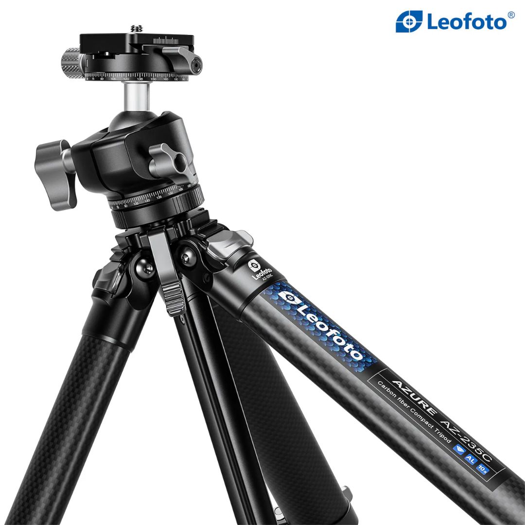 Leofoto Azure AZ-235C + LH-30R 5 Section Ultra Compact Carbon Fibre Tripod 2025 New Product!