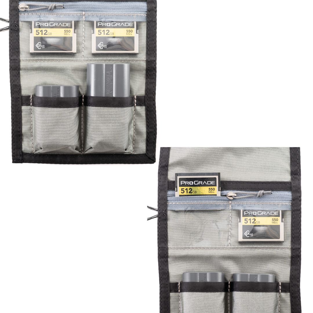 Think Tank Photo Cards and Power fits 2 CFast, CFexpress Type B or 4 SD, CFexpress Type A Memory Card Plus 2 Batteries