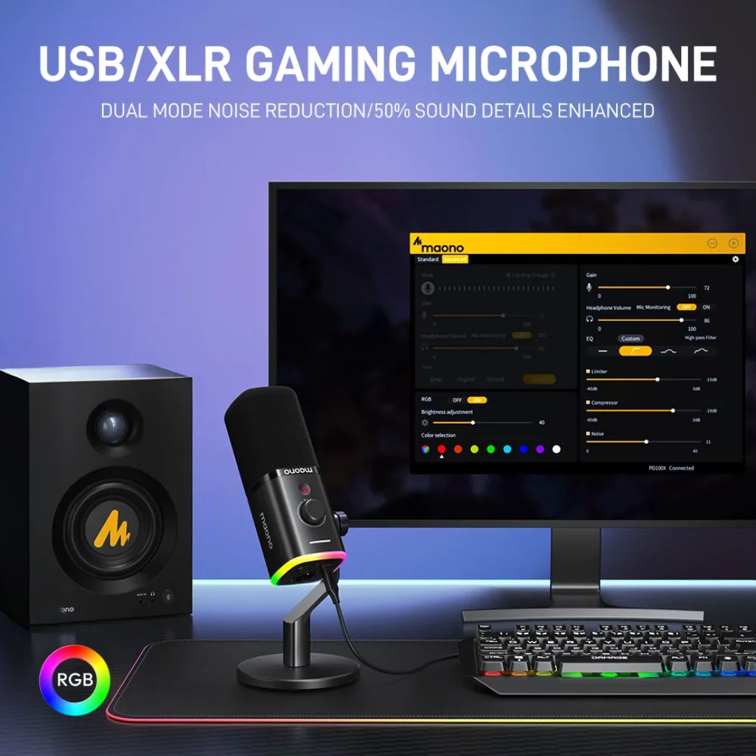 MAONO PD100X USB/XLR Dynamic Microphone For Game Streamers
