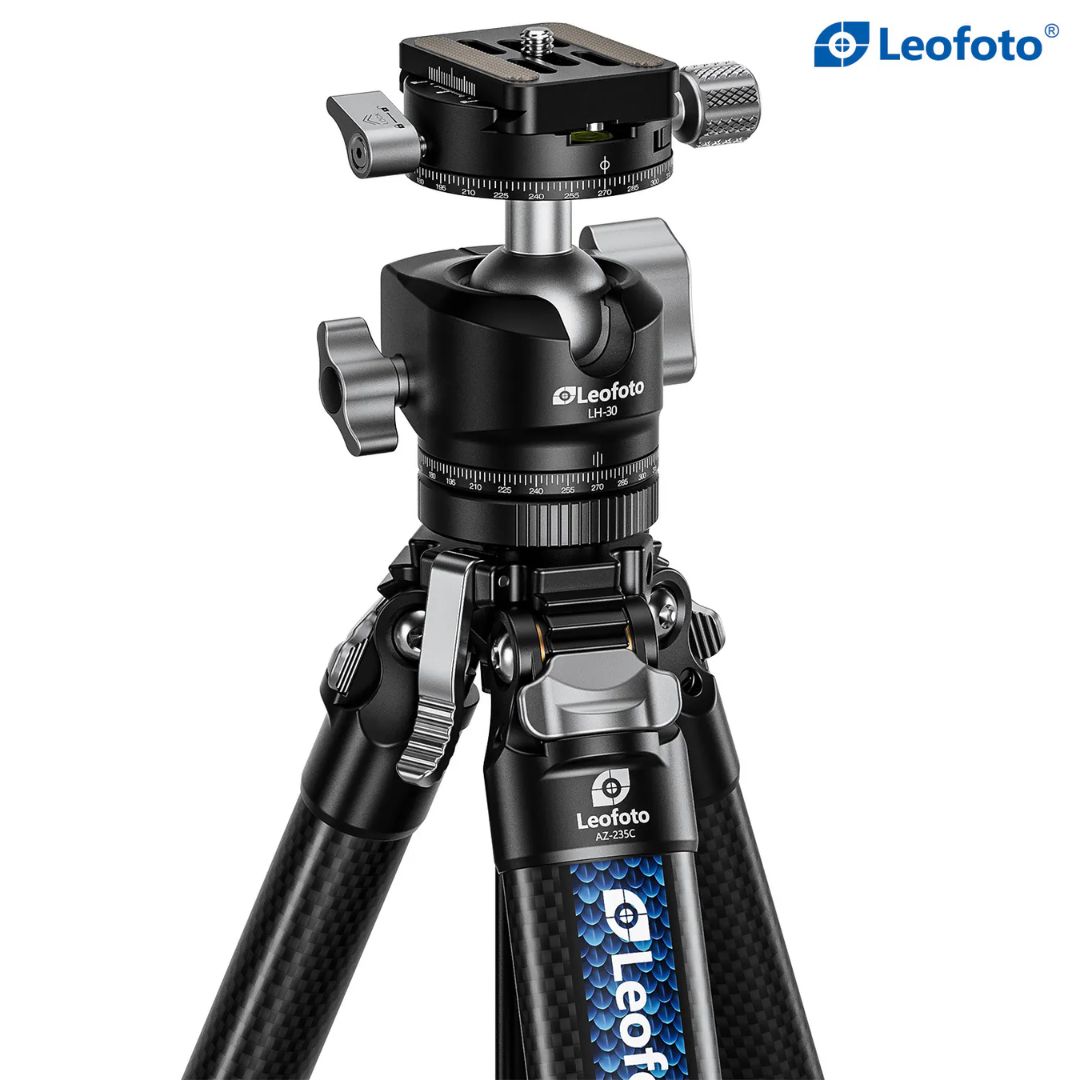 Leofoto Azure AZ-235C + LH-30R 5 Section Ultra Compact Carbon Fibre Tripod 2025 New Product!