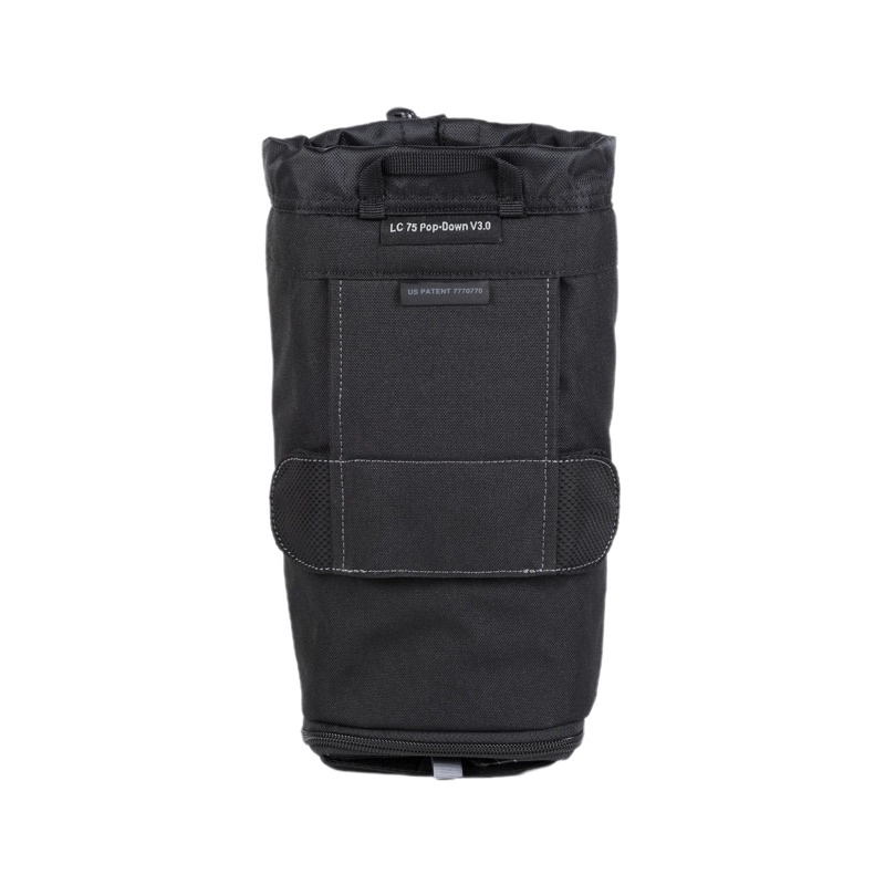 Think Tank photo Lens Changer 75 Pop Down V3.0 LC 75 Modular pouch accommodates a 70–200mm f/2.8 lens with hood reversed