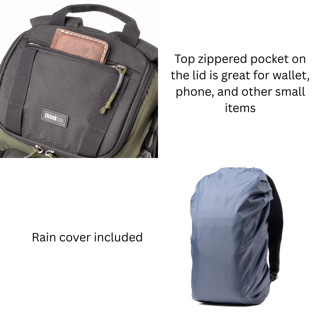 Think Tank Photo DarkLight 14L BackPack Holds standard-sized camera body and 1–3 standard zoom Lens,8" Tablet
