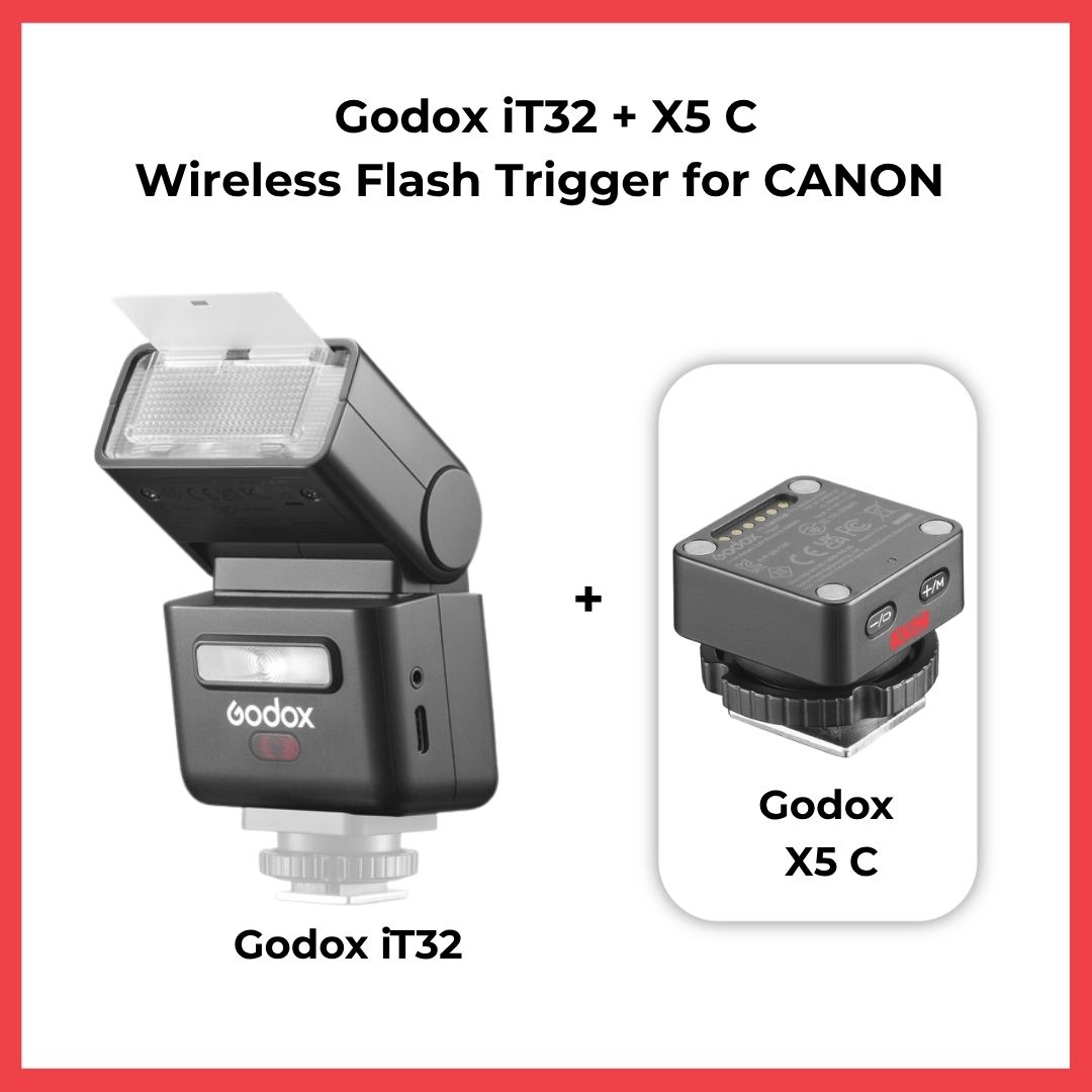 Godox iT32 TTL Mini Flash & Godox X5 TTL Wireless Flash Trigger for Sony/Canon/Nikon
